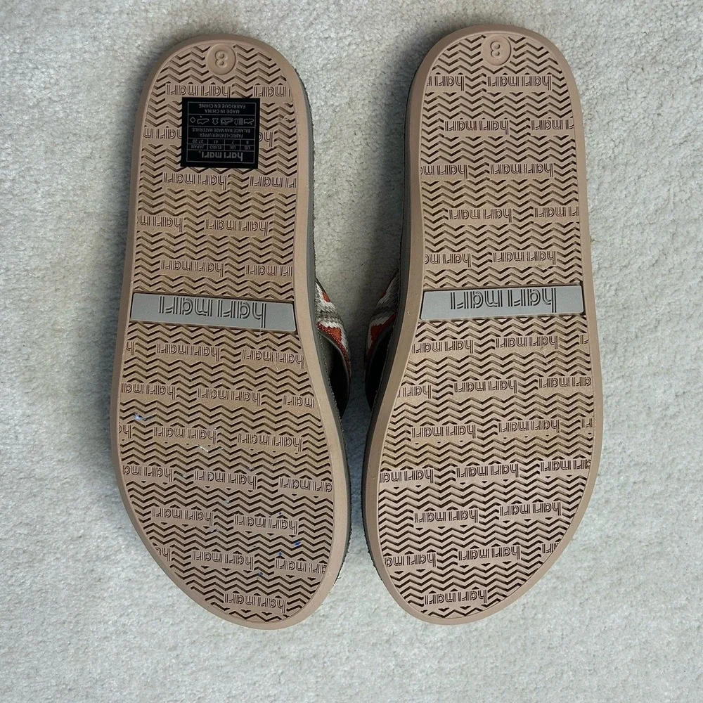 Hari Mari Fields Camino Mens 8 Flip Flop Thong Sandals Wheat